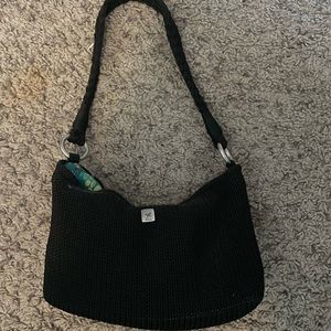 Small black over the shoulder knit purse!